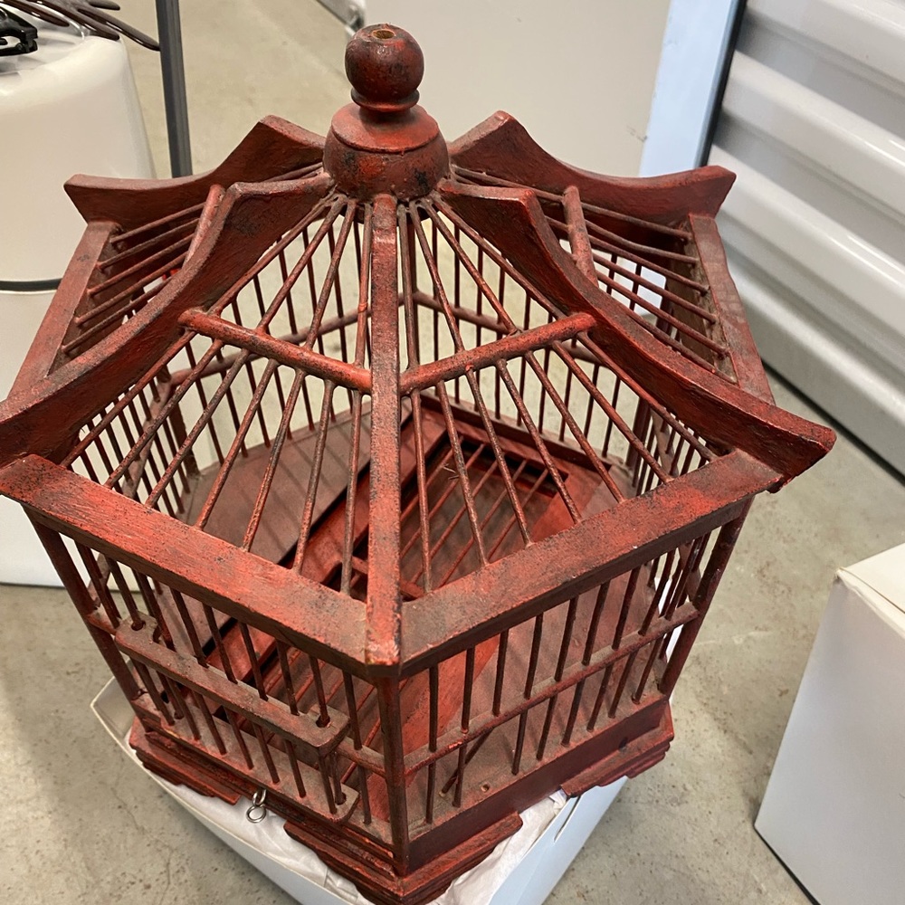 Wood bird cage